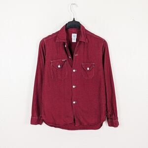 Post O'ALLS Men's Button up Shirt Red Mini check Size Medium